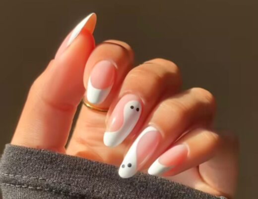 HALLOWEEN NAILS TUTORIAL: easy ghost